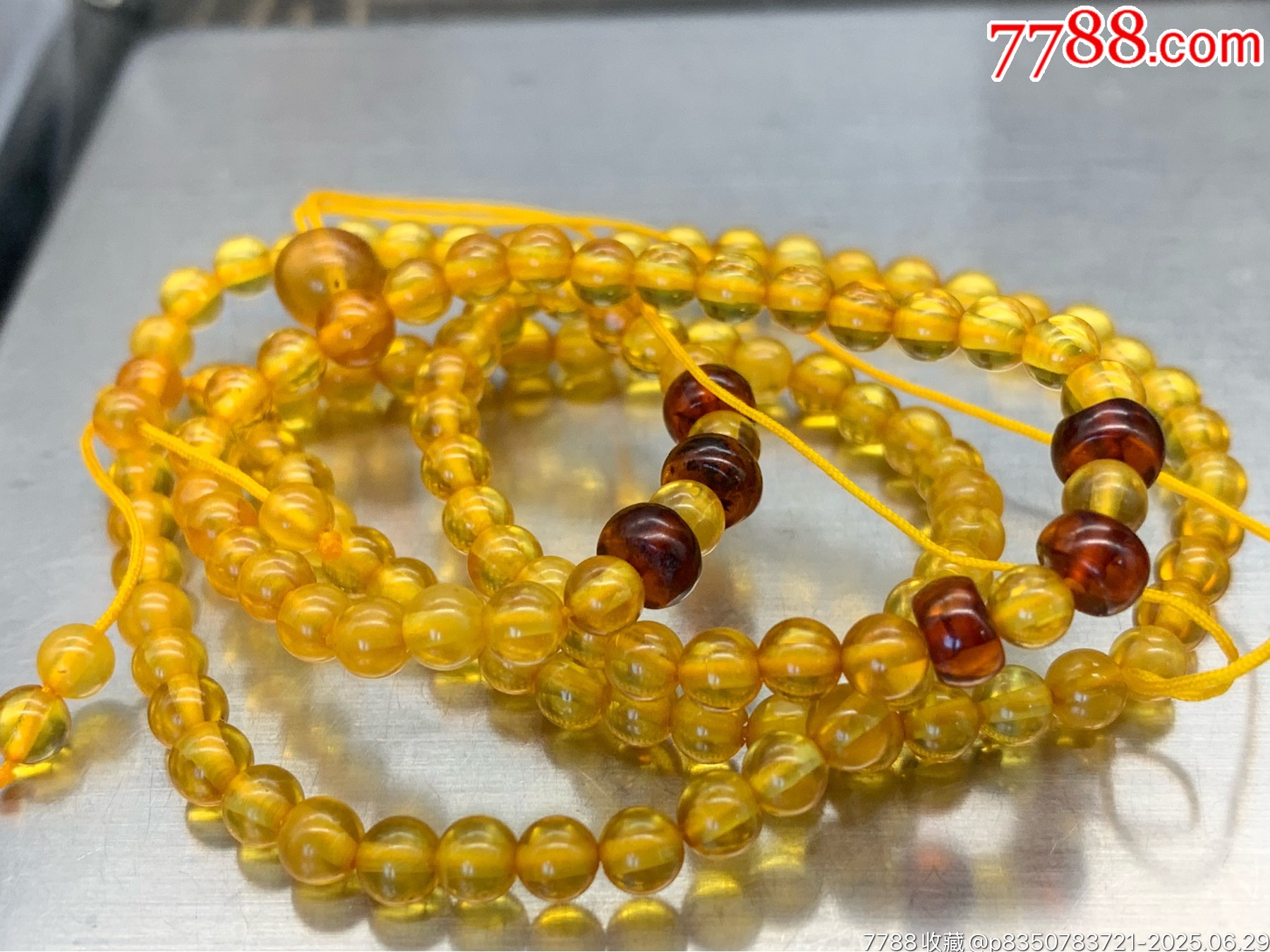 純天然琥珀金珀珠鏈_價(jià)格41元_第1張_