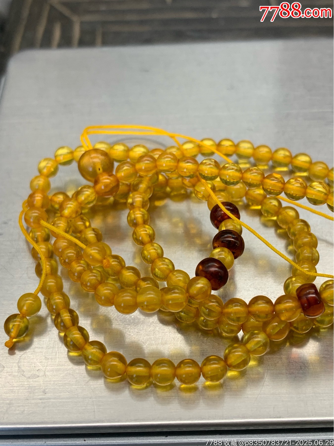 純天然琥珀金珀珠鏈_價(jià)格41元_第7張_