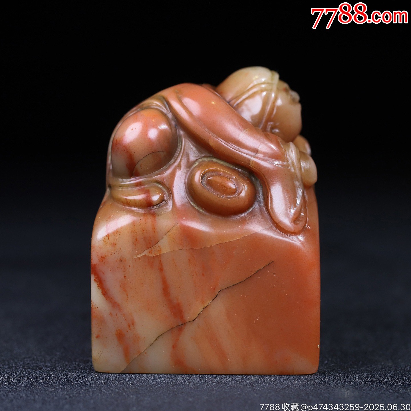 舊藏壽山石雕刻福祿童子印章，_價(jià)格888元【子健老貨】_第8張_