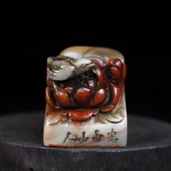 舊藏壽山石雕刻鳥語花香印章(au41764278)_子健老貨