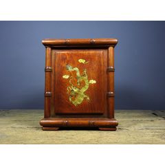 舊藏花梨木精工細作鑲嵌彩貝龍鳳呈祥(au41765686)_子健老貨