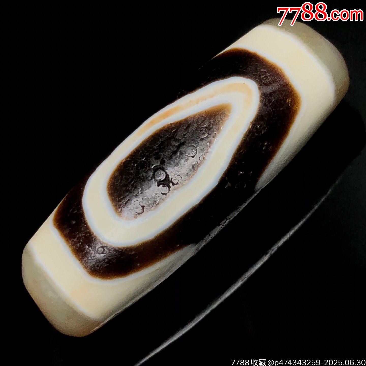 藏區(qū)回流老料高油包漿【虎牙兩眼天珠】_價(jià)格499元【子健老貨】_第1張_