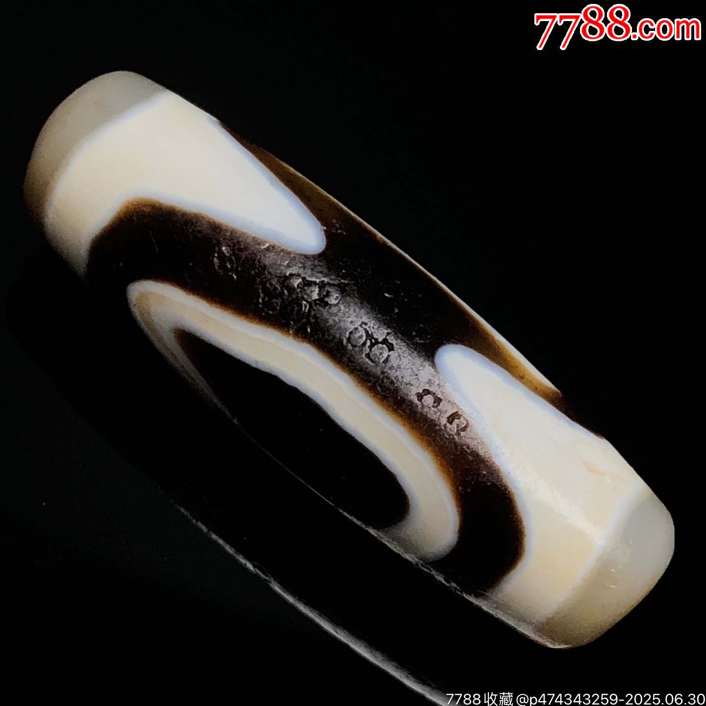 藏區(qū)回流老料高油包漿【虎牙兩眼天珠】_價(jià)格499元【子健老貨】_第4張_