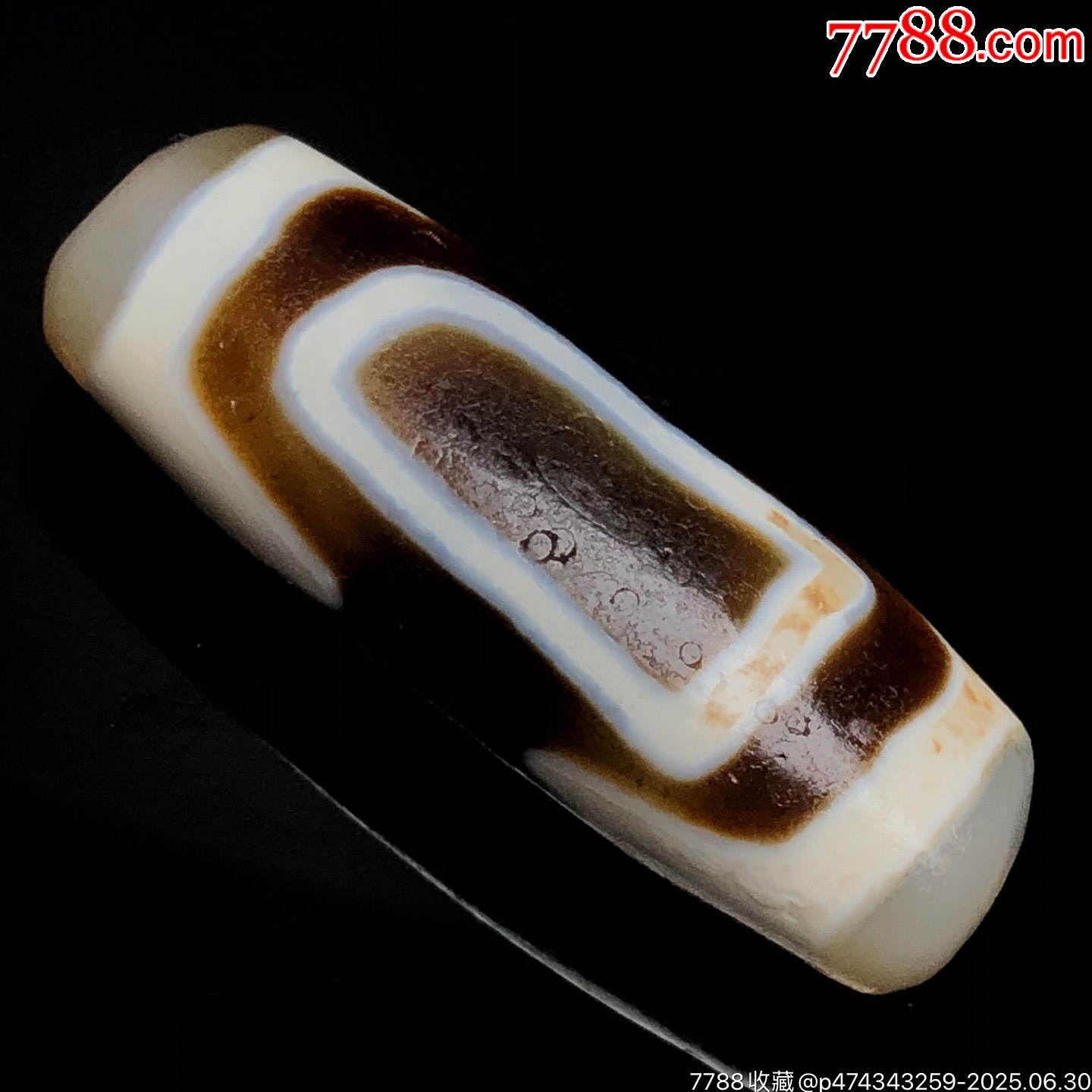 藏區(qū)回流老料高油包漿【虎牙兩眼天珠】_價(jià)格499元【子健老貨】_第7張_