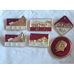 六枚精品革命圣地毛主席像章_
