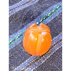 千年瑪瑙雕刻蓮花珠(au41769858)_嘉禾古玩