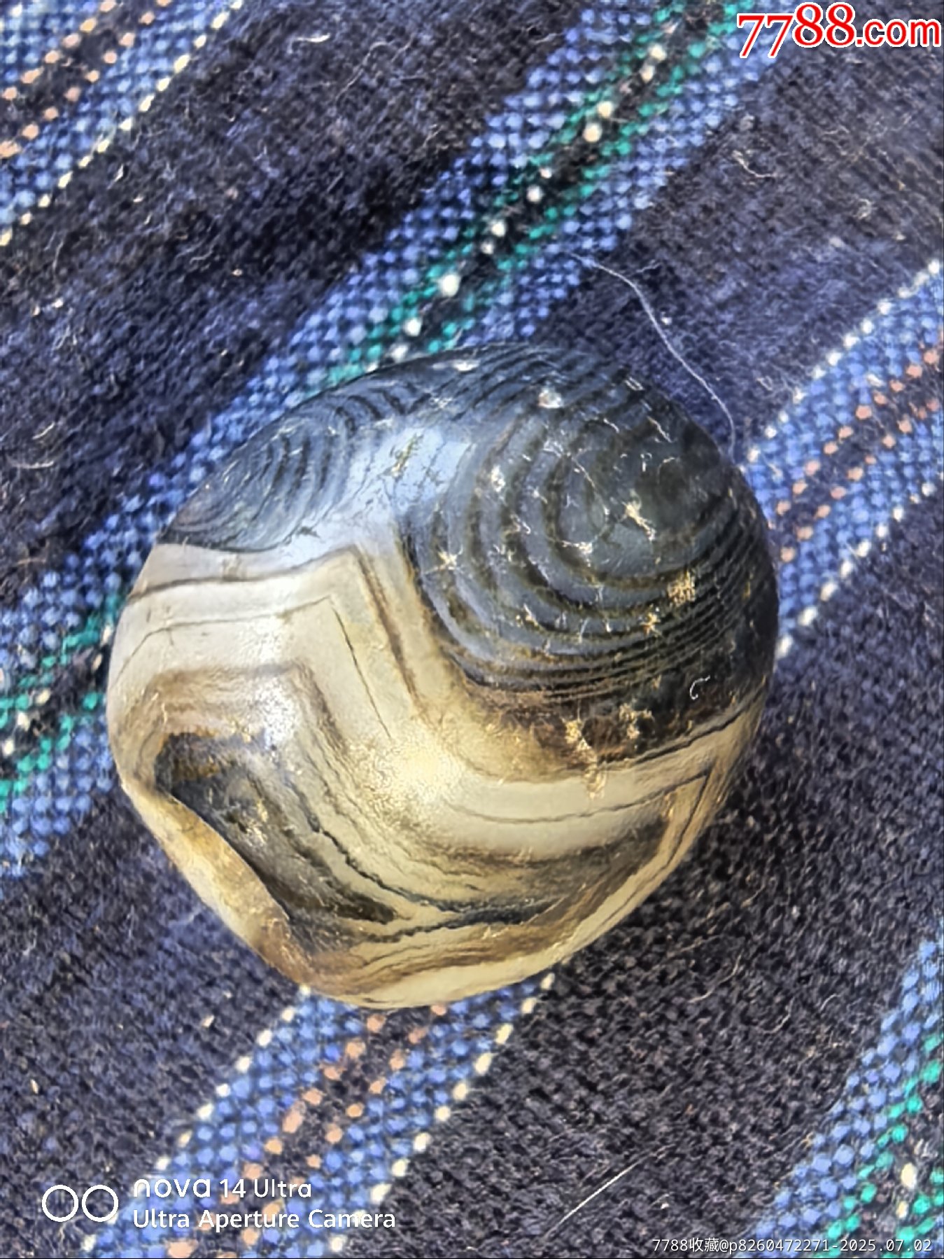 黑白纏絲瑪瑙桶珠_(kāi)價(jià)格18元【嘉禾古玩】_第3張_