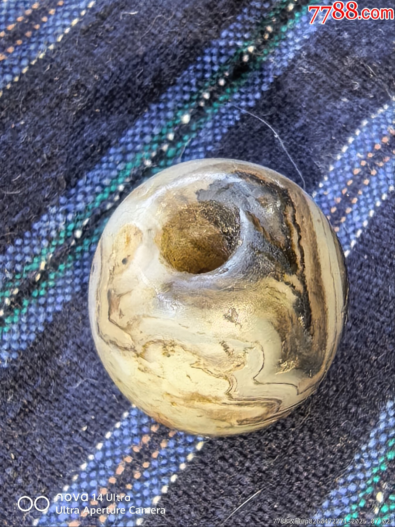黑白纏絲瑪瑙桶珠_(kāi)價(jià)格18元【嘉禾古玩】_第5張_