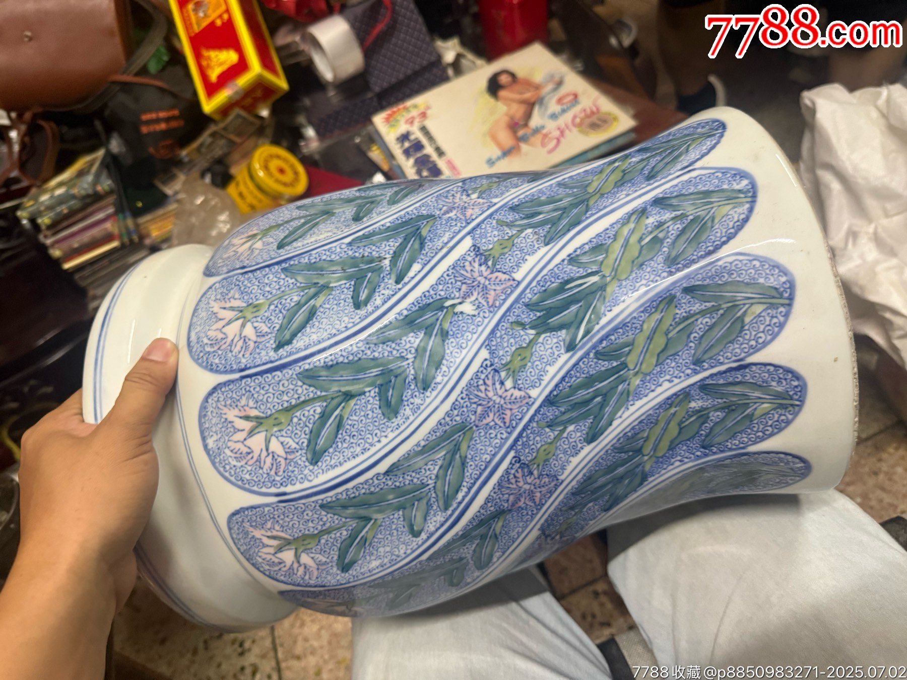 老釉下彩繪瓷鼓繡墩花座一個，手繪彩，完整，如圖所見發(fā)貨_價格20元_第3張_