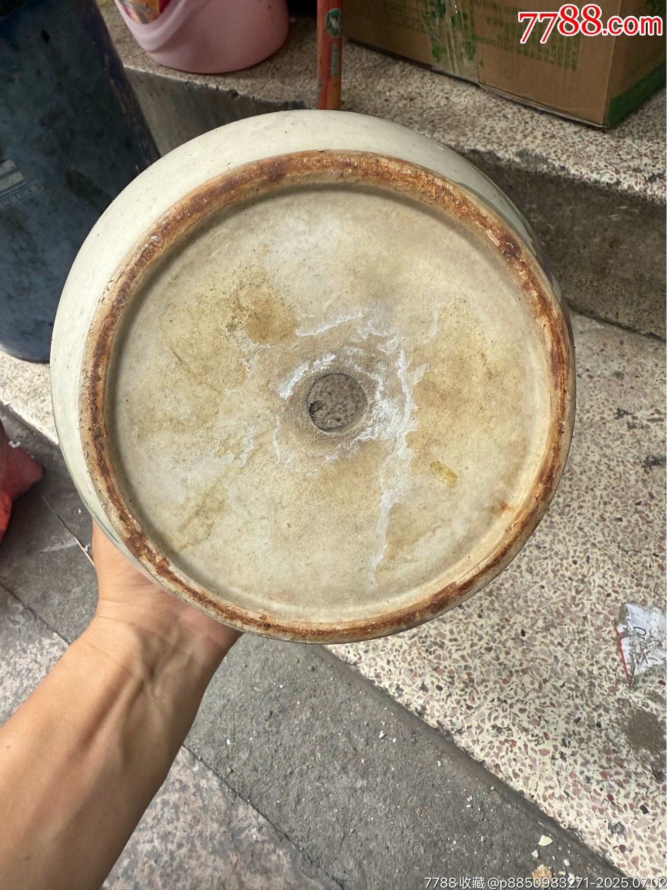民國老楓溪彩繪花鳥盆，手繪彩，有一點點微瑕，如圖所見發(fā)貨_價格39元_第6張_