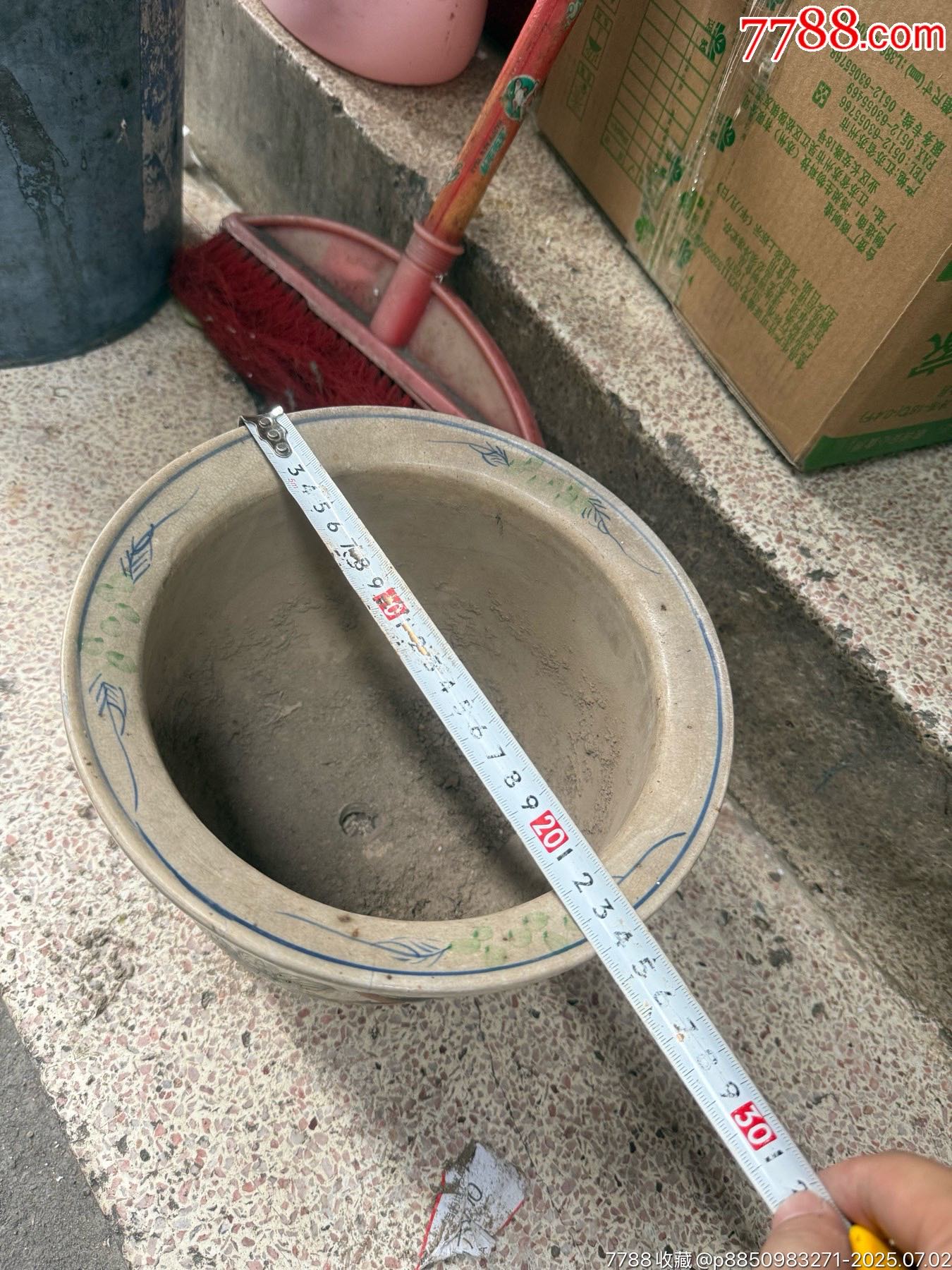 民國老楓溪彩繪花鳥盆，手繪彩，有一點點微瑕，如圖所見發(fā)貨_價格39元_第8張_