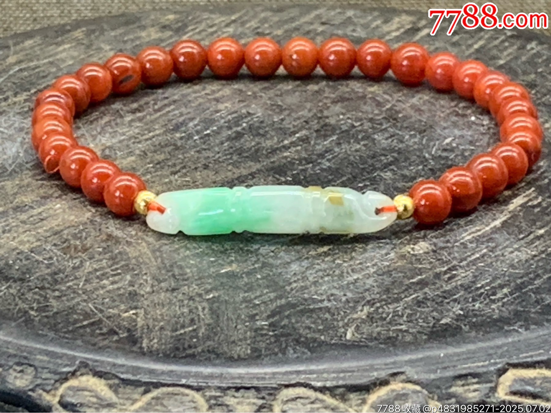 純天然川料南紅精品手串_價格100元_第6張_
