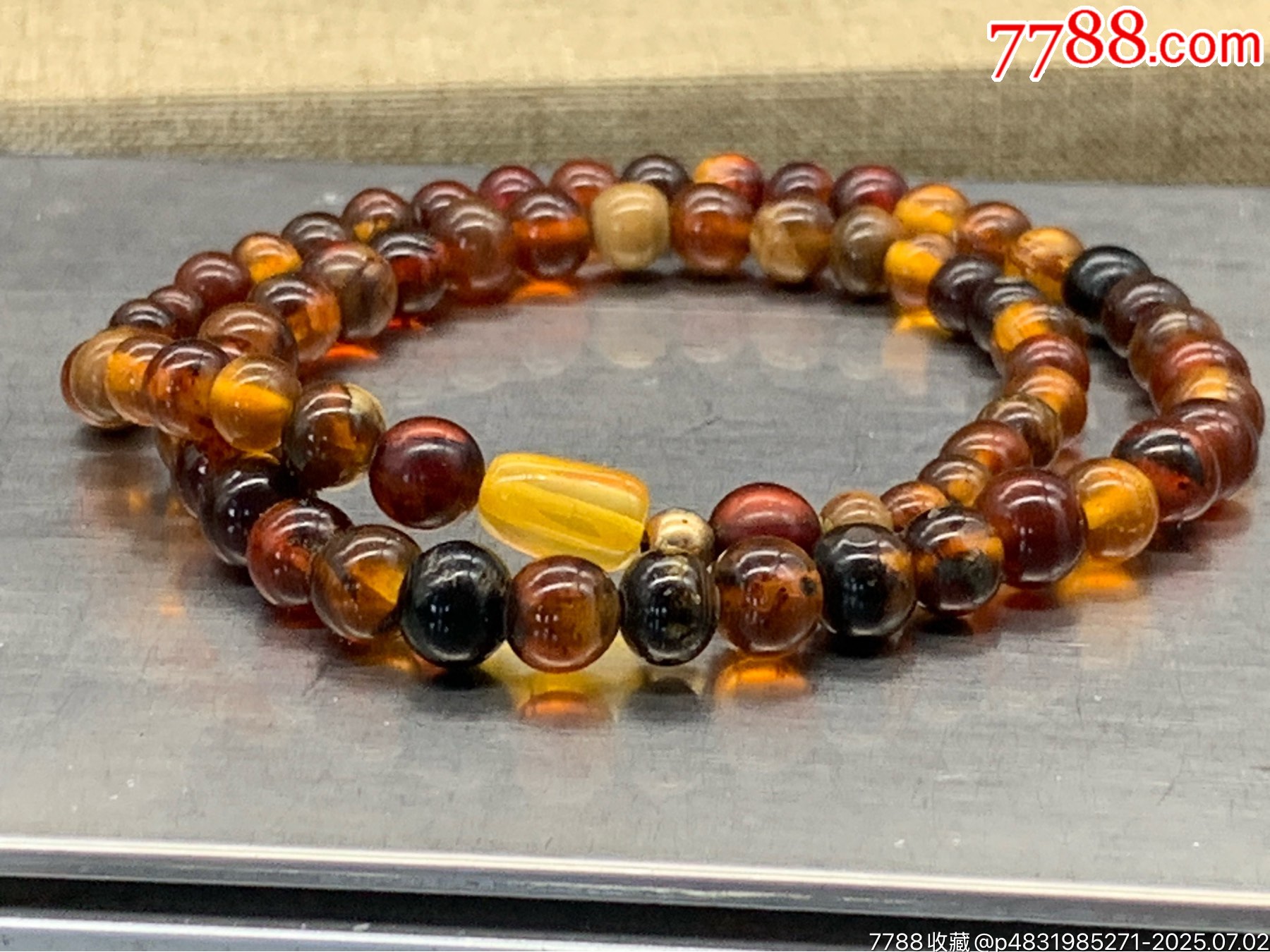 純天然緬甸血珀手串雙圈手串_價(jià)格40元_第2張_