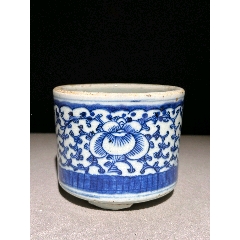 清中期青花纏枝蓮香爐(zc41801814)_夢(mèng)源居士
