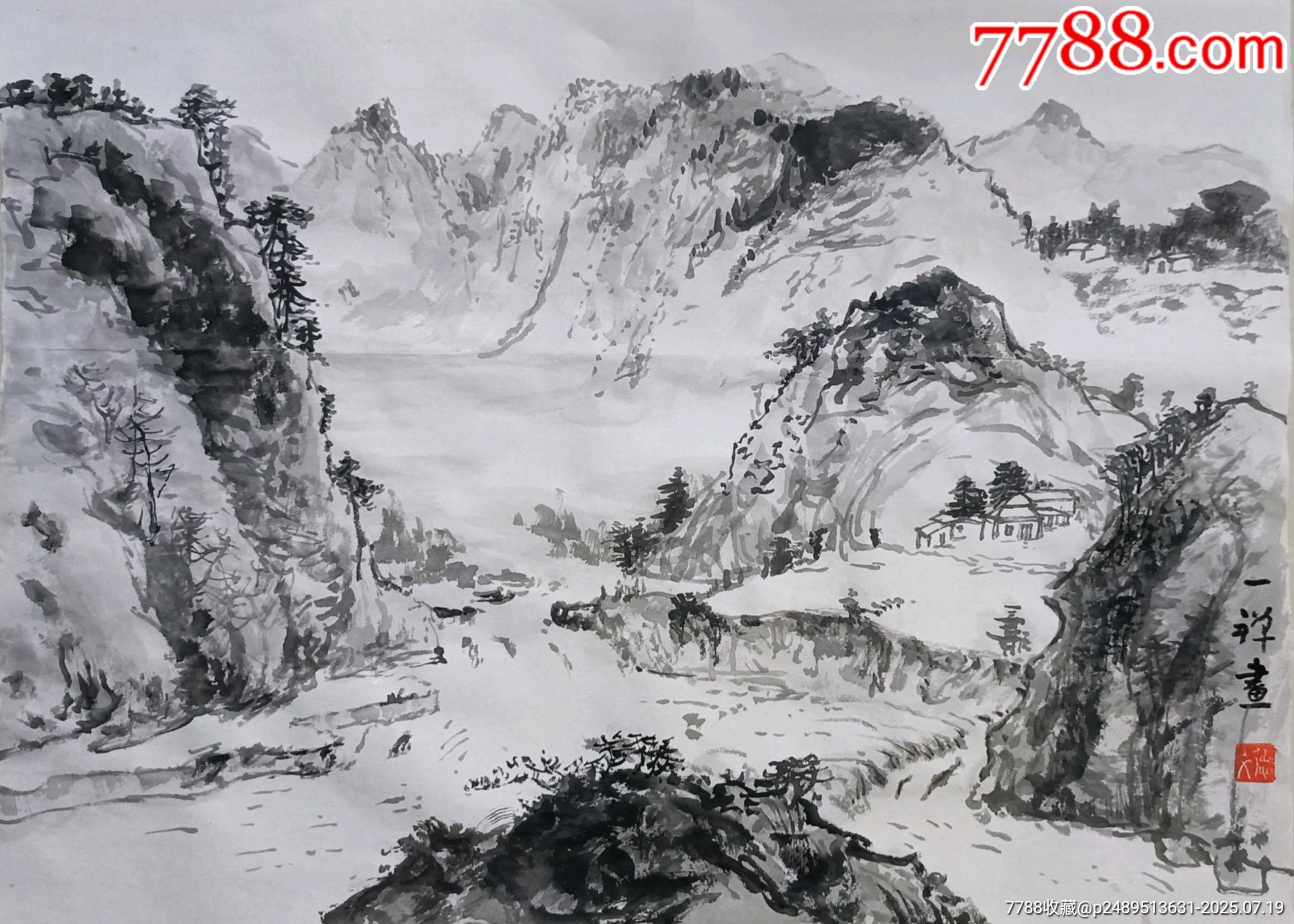 囯畫山水51X37CM_價格50元_第2張_
