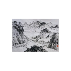 囯畫山水51X37CM