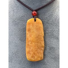 純天然蜜蠟原石平安牌