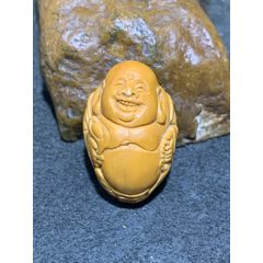 橄欖核雕刻彌勒佛一顆，(au42047900)_文玩迷福利社