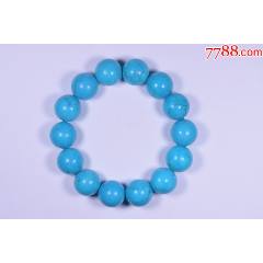 绿松石高瓷高蓝品质16mm*14颗96克(zc42051244)