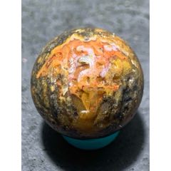 精美戰(zhàn)國紅瑪瑙亞光風(fēng)化紋手工雕刻佛字隨形圓珠一顆！(au42120747)_文玩迷福利社