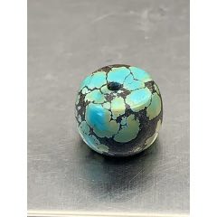 純天然湖北高瓷綠松石鼓珠