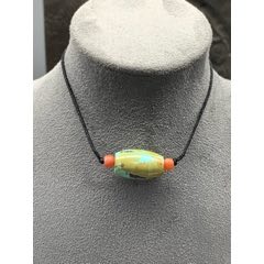 純天然湖北綠松石桶珠
