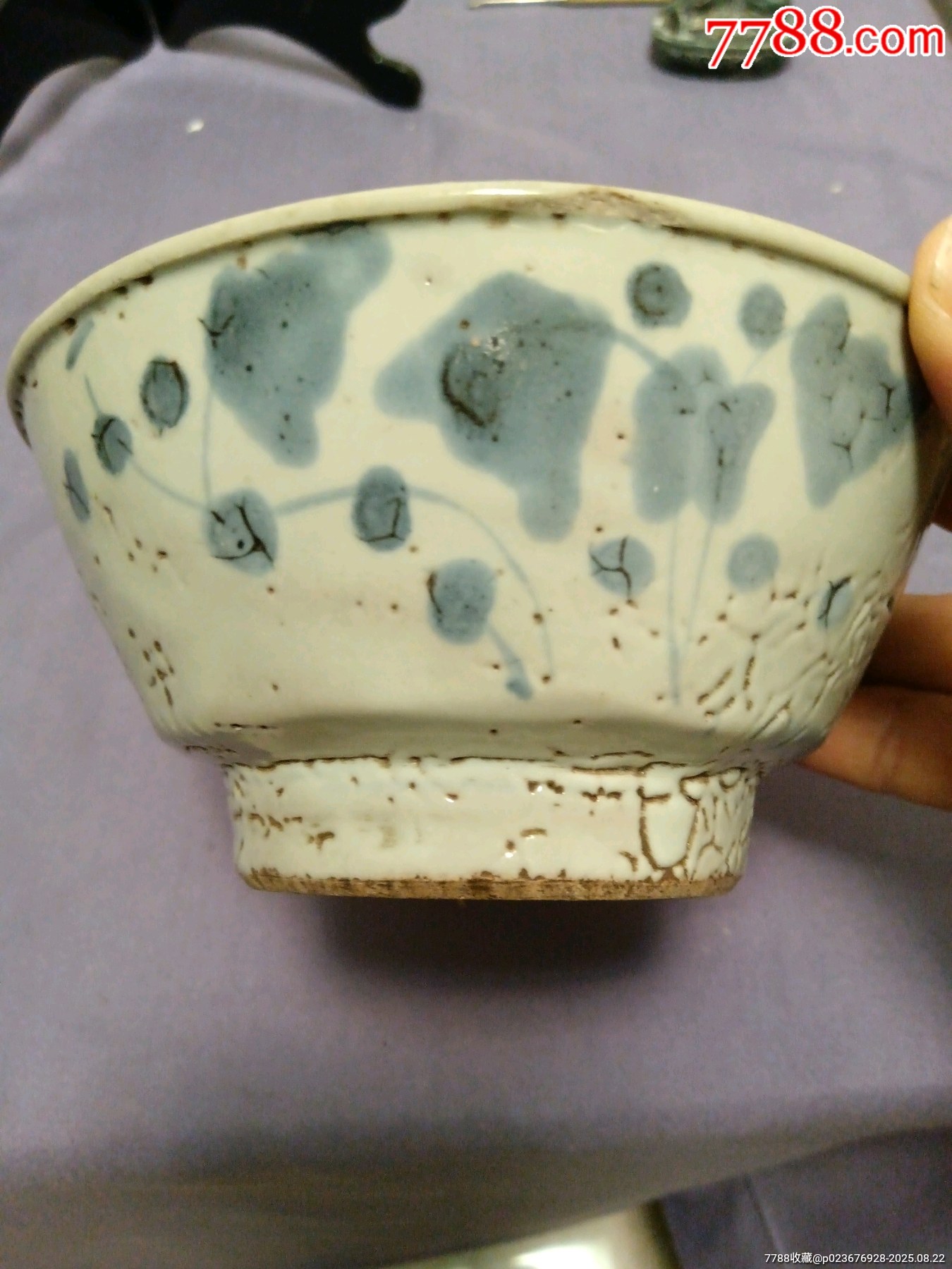 中国古磁器　清青花高碗 艺术：中国清朝1644-1912古董（五）