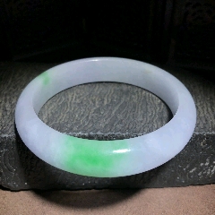 翡翠飄花紫羅蘭手鐲