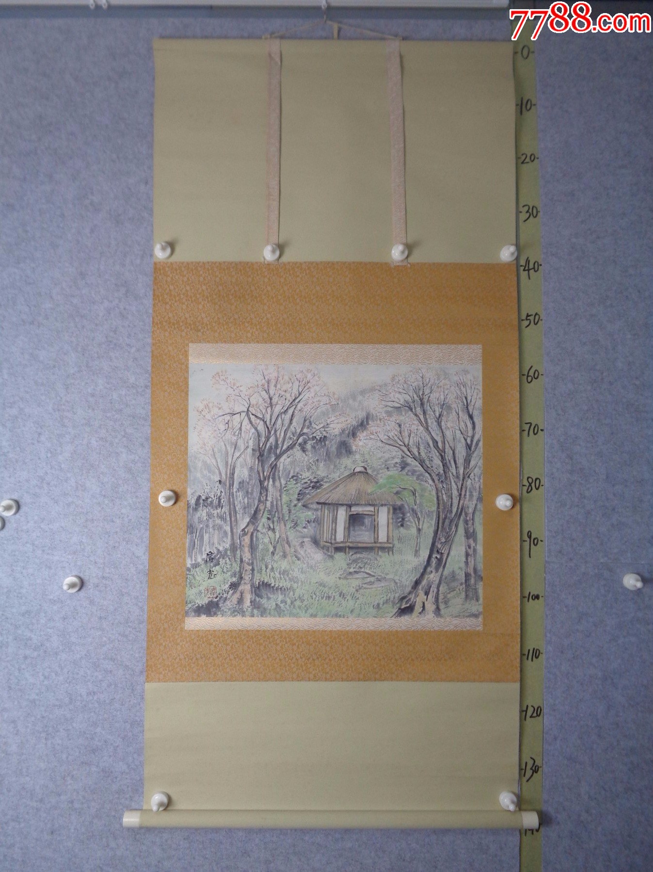 1-2、小日子藏书家早年旧藏,早期绘画作品一幅(纸本、卷轴装裱)-价格:13.0000元-zc42350458-山水国画原作 -加价-7788 ...