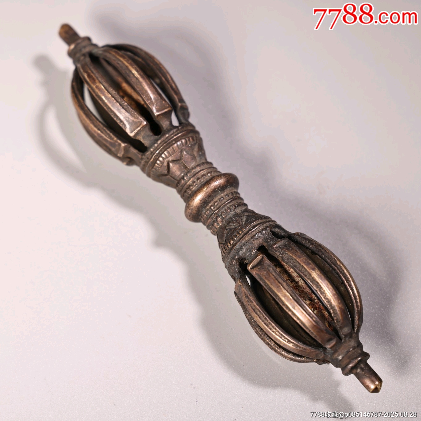 珍品旧藏西藏收纯铜九股多杰降魔杵法器- 其它佛/道藏品-7788旧书网