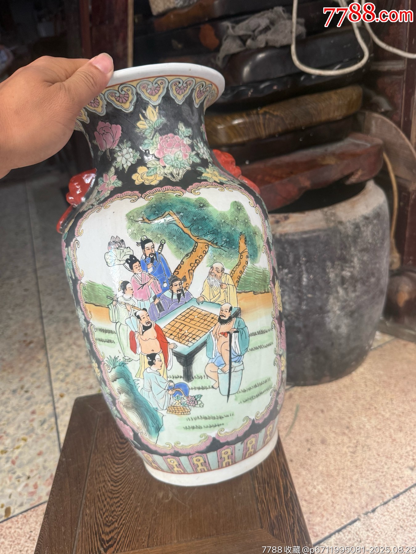秦時代彩色双耳杯 秦時代彩色双耳杯