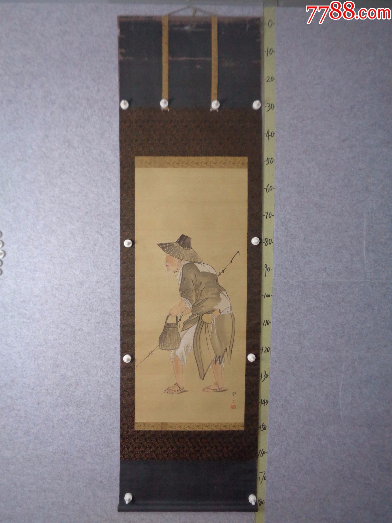 3-12、小日子藏书家早年旧藏,清末、民国时期绘画作品一幅(绢本、卷轴装裱)-价格:1.0000元-zc42424083-人物国画原作 -加价 ...