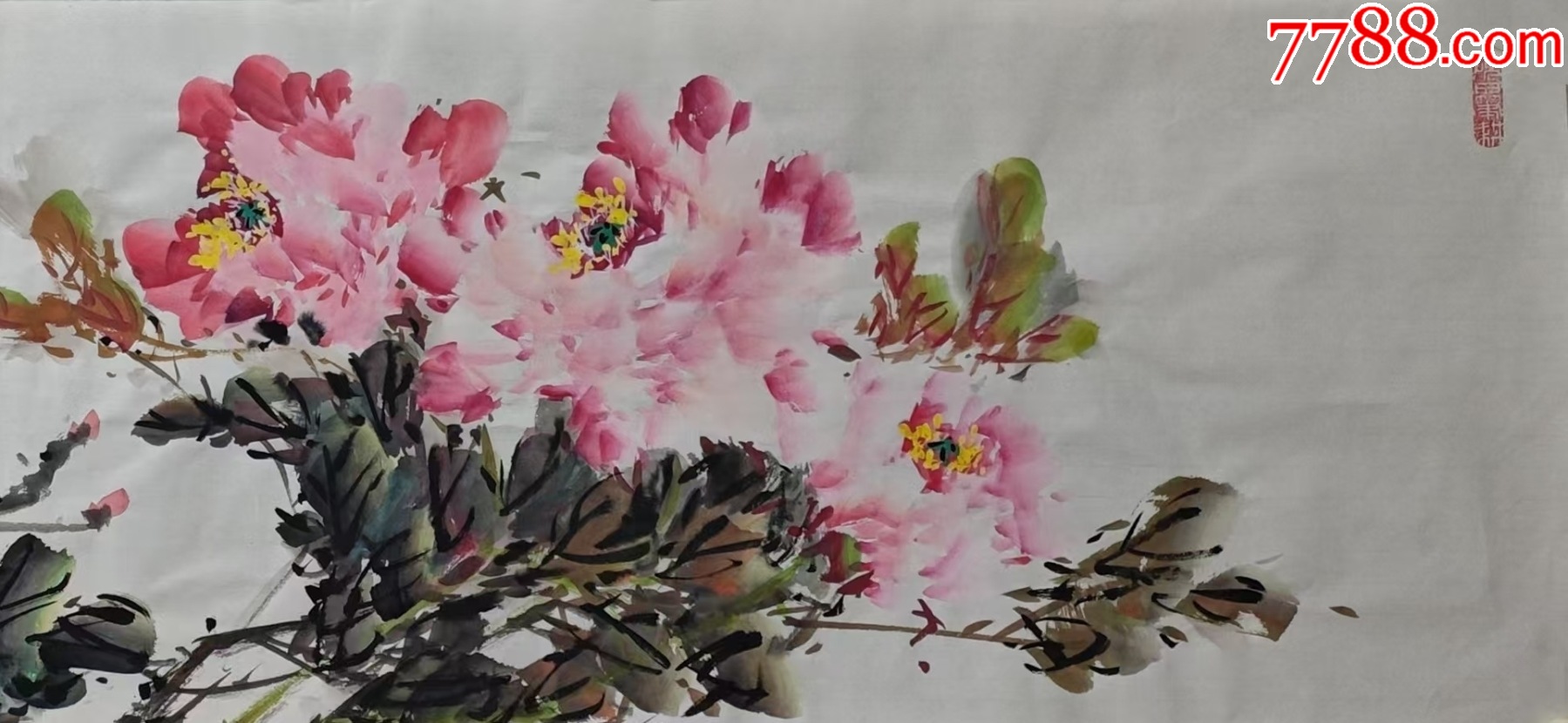 【带合影授权拍卖】齐门弟子、知名画家廖家合作品:洛阳春色-价格:50.0000元-zc42413425-花鸟国画原作 -加价-7788收藏__收藏热线