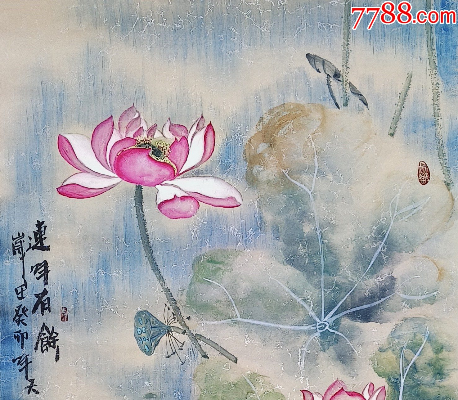 【授权拍卖】实力派画家天语作品:连年有余-价格:50.0000元-zc42425026-花鸟国画原作 -加价-7788收藏__收藏热线