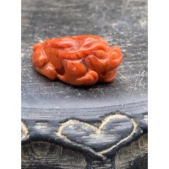純天然川料火焰紋南紅貔貅