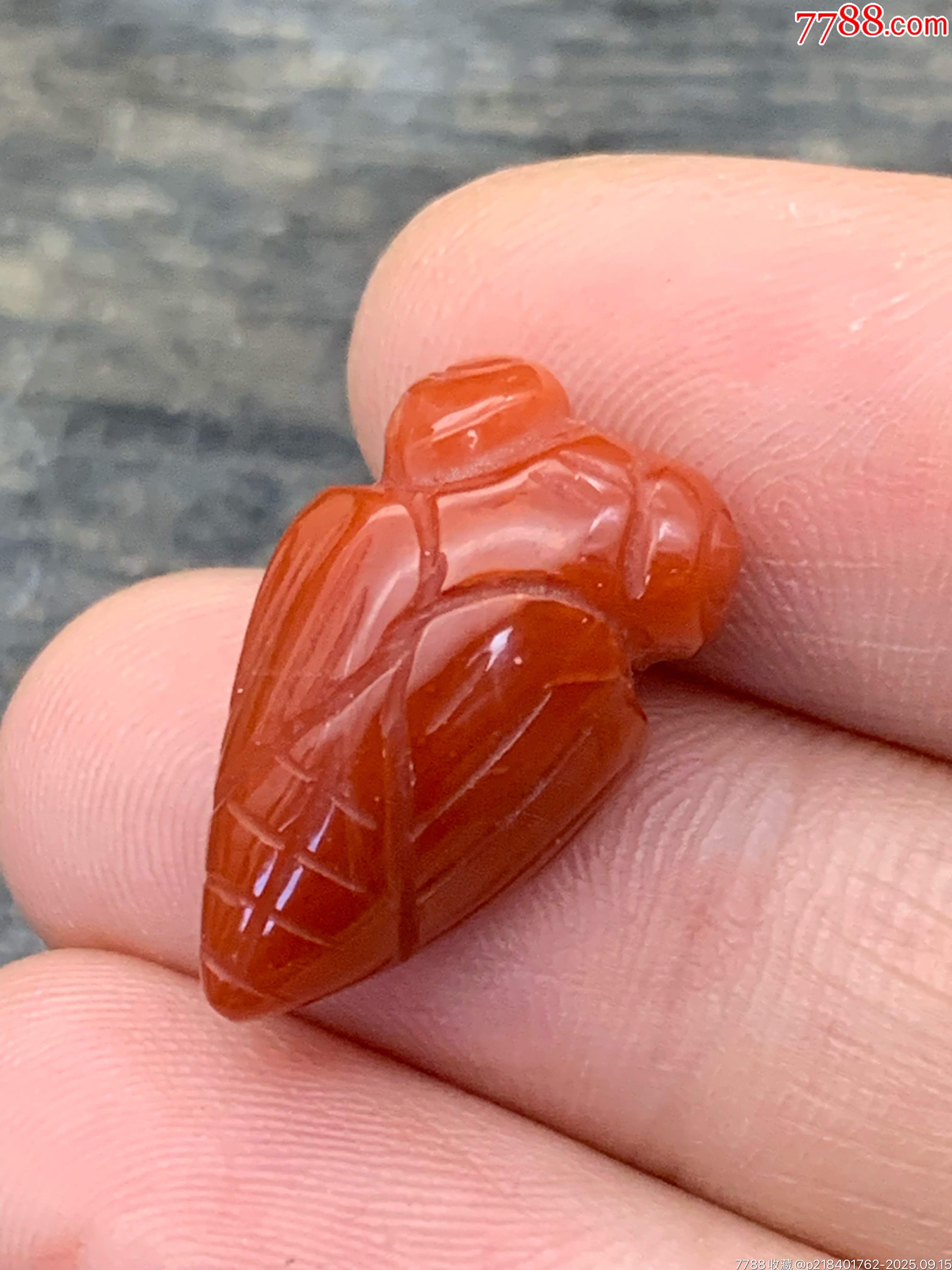 純天然南紅錦紅一鳴驚人_價格50元_第1張_