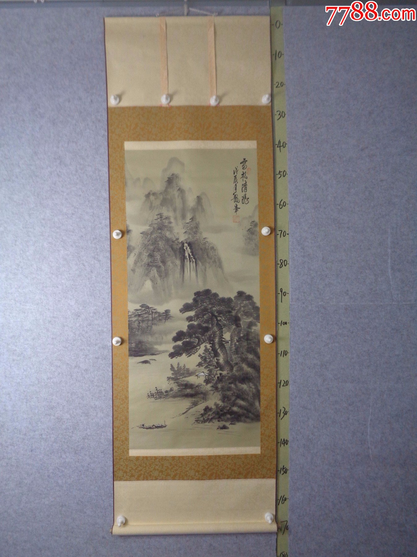 5-13、小日子藏书家早年旧藏,早期绘画作品一幅(绢本、卷轴装裱)__【7788收藏__收藏热线】