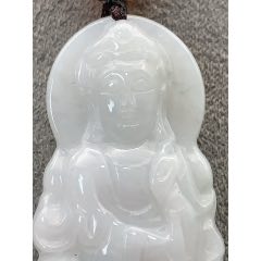 保真純天然A貨緬甸翡翠觀音