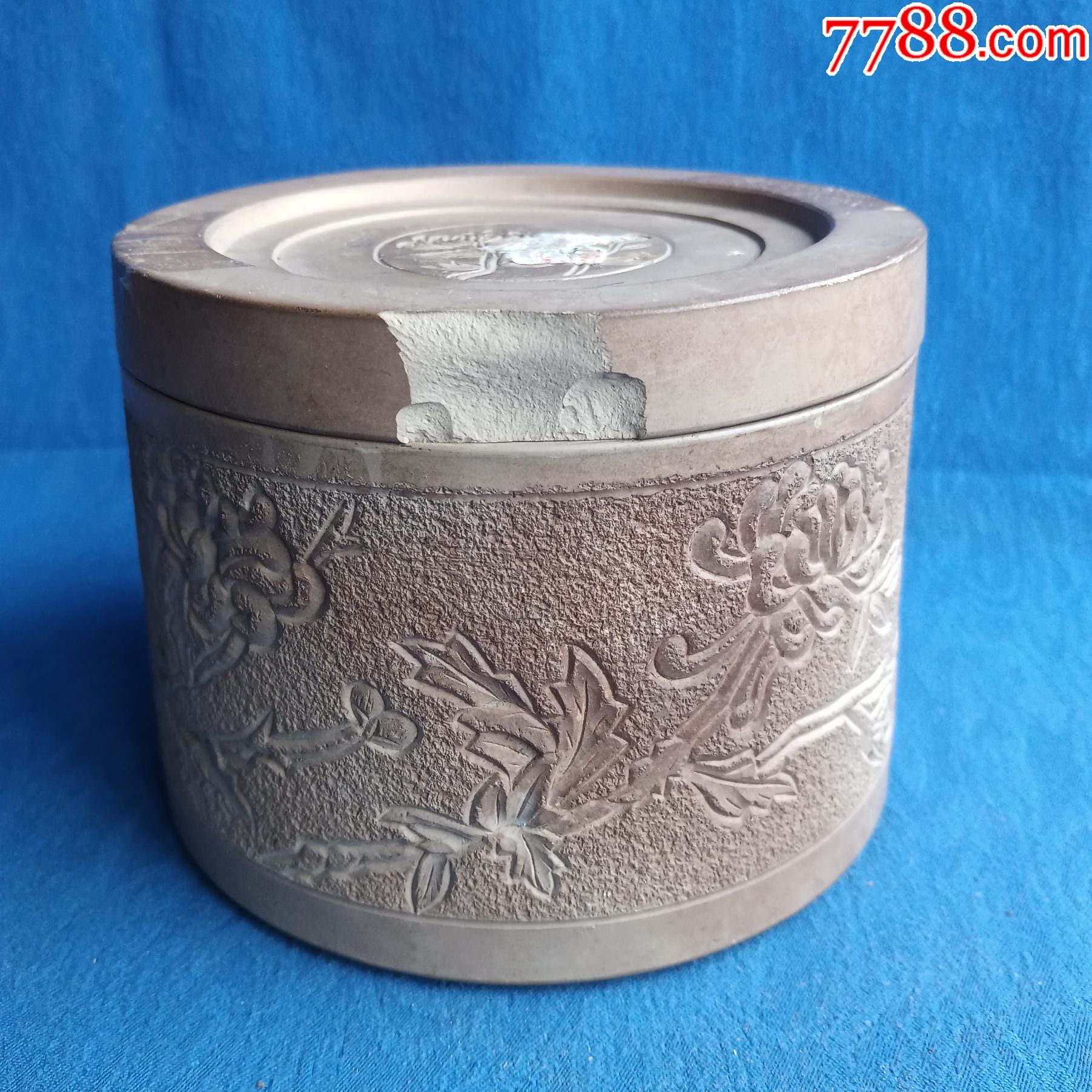 乐在其中蛐蛐罐蟋蟀盆雕刻菊花文玩雅趣素雅质朴怀旧收藏老物件_虫罐/虫