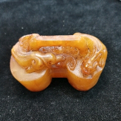 天然石 獅子像 印章 古董品 寿山石？ 天然石 獅子像 印章 古董品