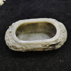 原味極美品青海料青玉雕“魚化龍”大筆洗一個_其他玉石/玉器_￥267