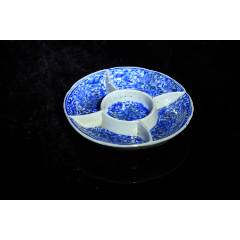 明永樂時代 染付 青花纏枝蓮八宝文大盤 【旧家旧蔵】 元箱付き(B-65