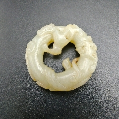 明清和田玉籽料龍鳳佩_和田玉