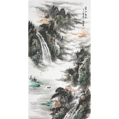 【保真拍賣】中美協會員、知名畫家張樹立作品：富水長流