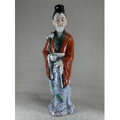 民國粉彩何仙姑人物塑像(zc42791070)