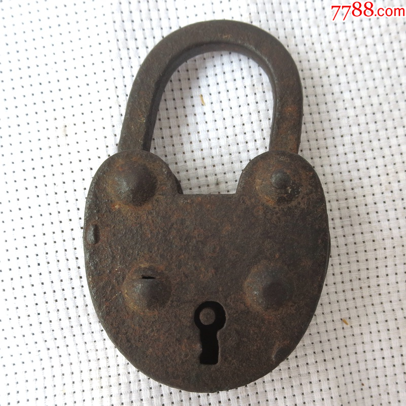 明代老铁锁没有钥匙古代老式铁锁挂锁-价格:98元-au42802214-铁锁/铁钥匙 -加价-7788收藏__收藏热线