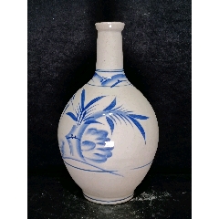 晚清青花花卉紋長頸瓶(zc42838990)