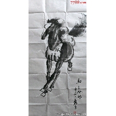 舊藏徐悲鴻再傳弟子中美協朱勇老師庚子（2020）年作品《馬到成功》