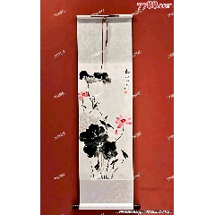 舊藏福建書法家、畫家以及作家張德成老師甲午（2014）年卷軸作品《和氣致祥》