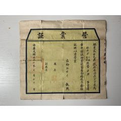 民國35年山東省膠東解放區(qū)解放戰(zhàn)爭中招遠縣營業(yè)證一件(zc42845901)